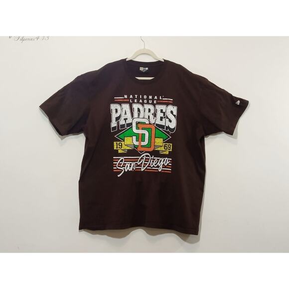 New Era Men’s Tee Shirt Padres San Diego Short Sleeve Brown Size 3XL - Picture 2 of 10